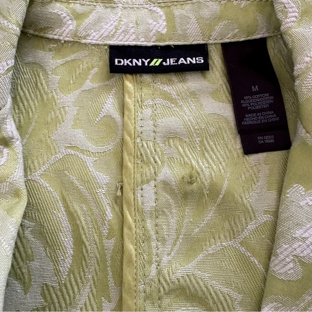 DKNY Light Green Floral Patterned Blazer‎ Y2K - M